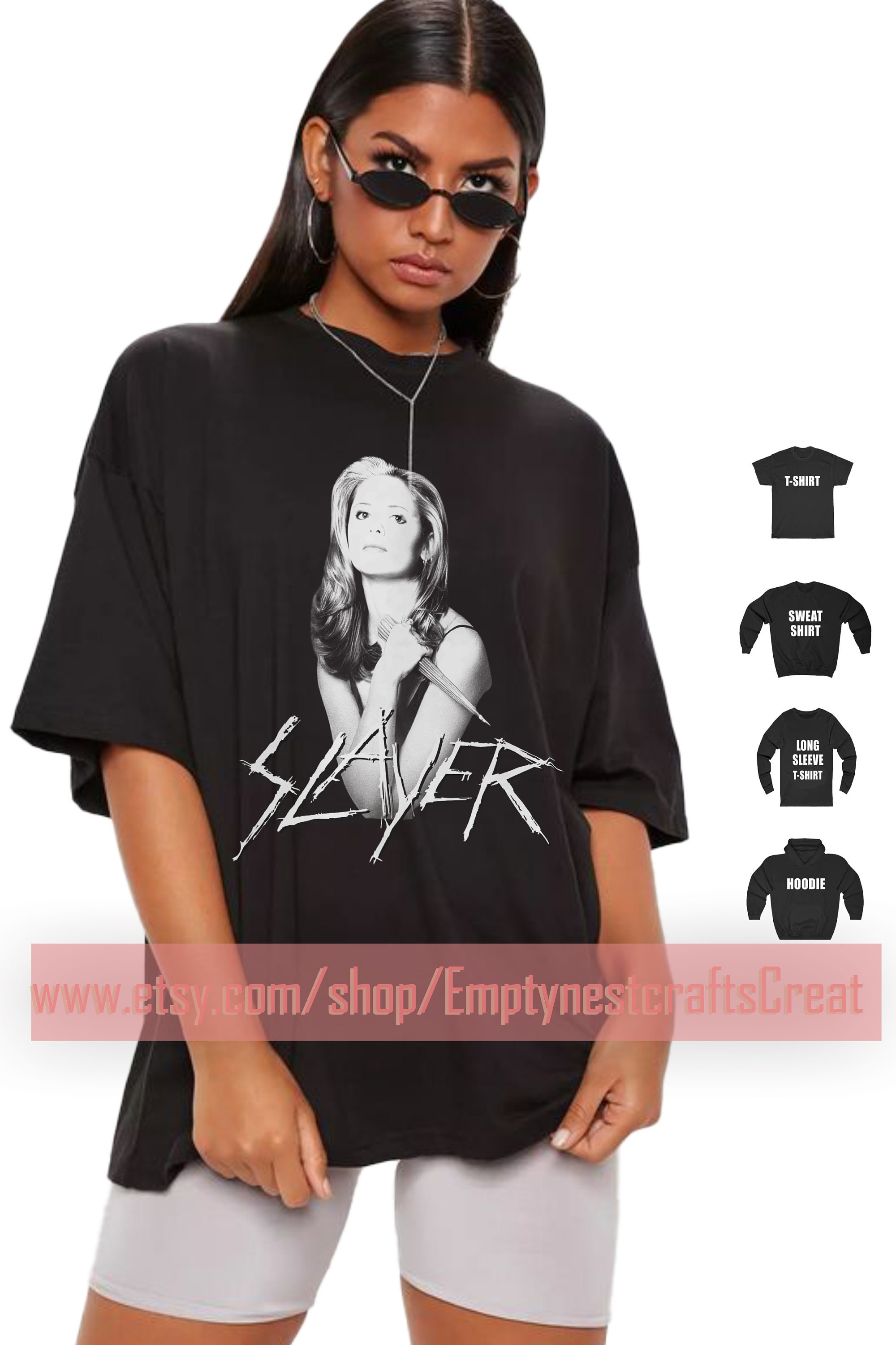Discover Buffy Slayer T Shirt Vintage Style Fan Art Christmas Gift Shirt