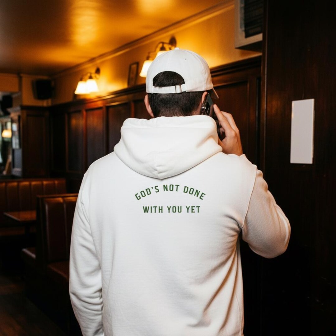 God's Not Done With You yet - Relaxed Fit Hoodie - Etsy