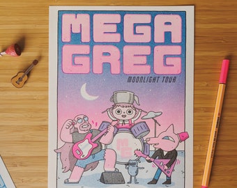 MEGA GREG Risograph Print