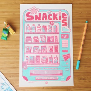 Snackies - Steven Universe Risograph Print