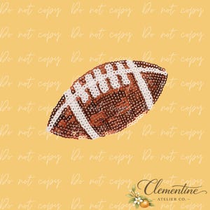 Small Football Sequin Iron-on Patch