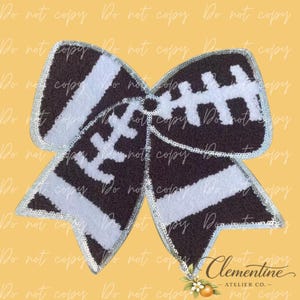Football Bow Iron-on Patch