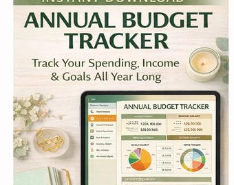 Annual Budget Planner Google Sheets | Yearly Budget Spreadsheet ...