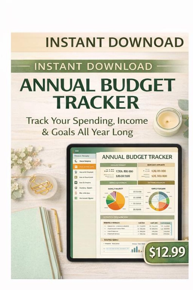 Annual Budget Planner Google Sheets | Yearly Budget Spreadsheet ...
