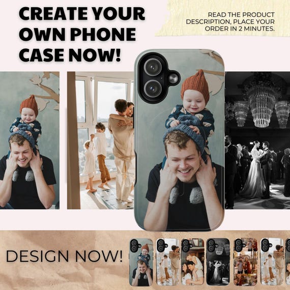 Custom Your Photos Phone Case | MagSafe, Tough Magnetic Case, Personalized Protective Cover