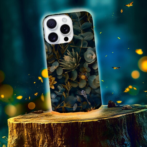 Dark Botanical Phone Case | Moody Floral Tough Phone Cover