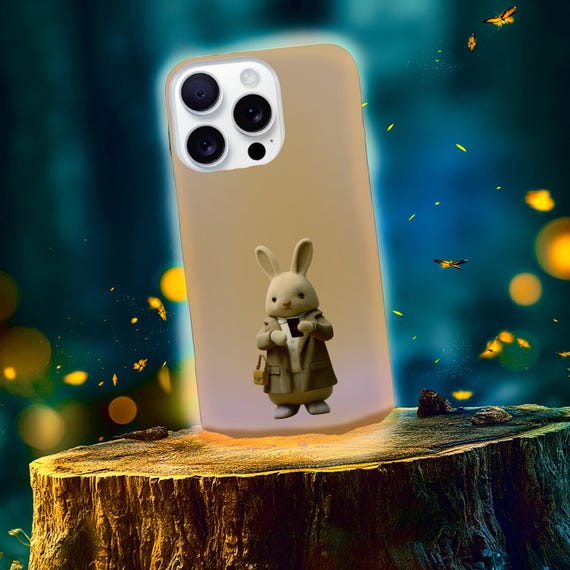 Dapper Bunny Phone Case | 3D Rabbit in Blazer