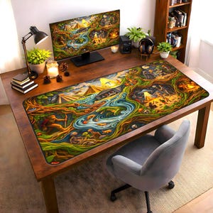 Tapete de mesa Maximalista de Mitologia e Ficção Científica - Mousepad Multiverso Épico XL