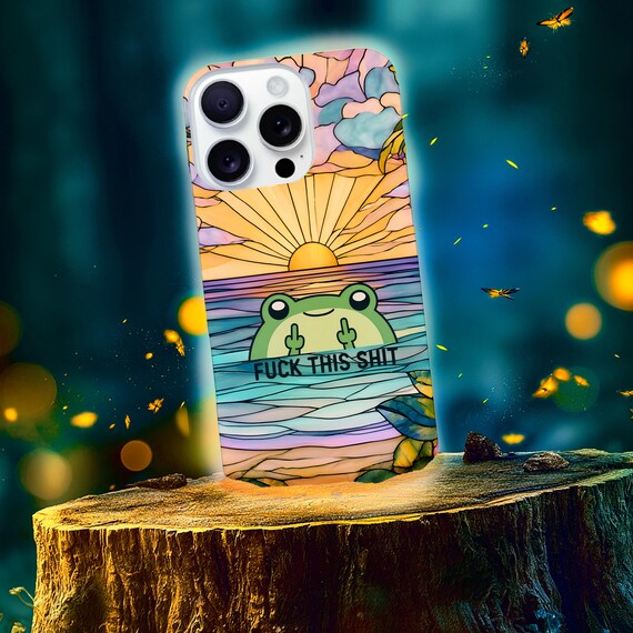 Sarcastic Frog Sunset Phone Case | Funny Meme Phone Cover