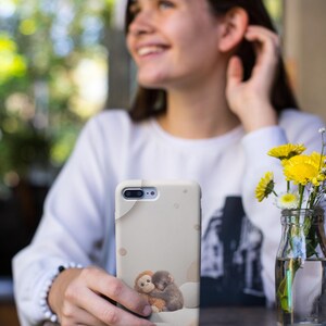 Punch Monkey Hug Tough Phone Case | Viral Meme Art, Realistic Fur Illustration image 17
