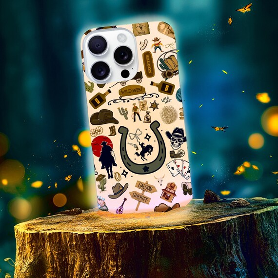 The Outlaw's Journey - Vintage Western Pattern Tough Phone Case