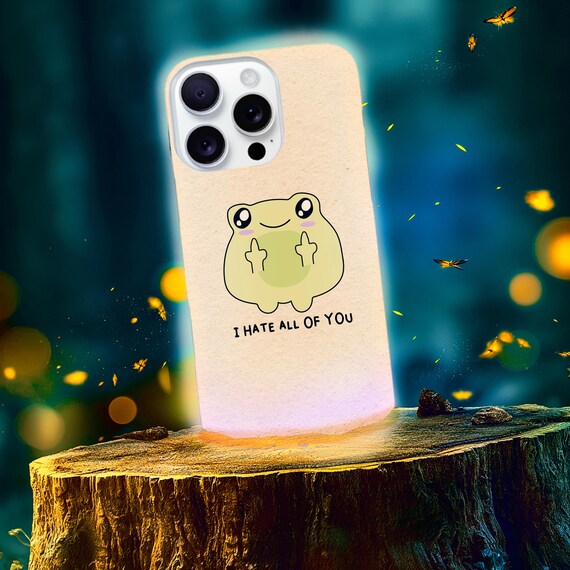 Funny Frog Phone Case | Cheeky Humor, Flexi TPU Cover