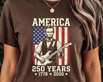 Vintage America Guitar Shirt, Patriotic Music Tee, Heritage Inspired Graphic Shirt, Americana Guitar Player Tee, USA Celebration Apparel