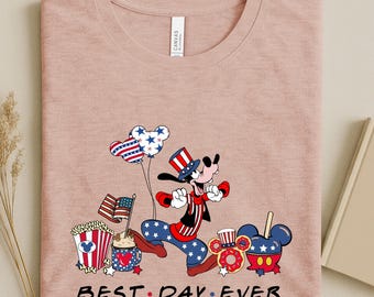Best Day Ever Shirt, Patriotic Celebration Tee, USA Holiday Outfit, Red White Blue Graphic Shirt, Family Vacation Shirt, Summer Event Tee