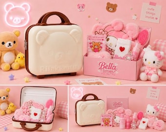 Suitcase + Classic Mystery Scoop Box | Cute Curated Surprise Items | FREE video of Your Order | +20 items | Sanrio Like