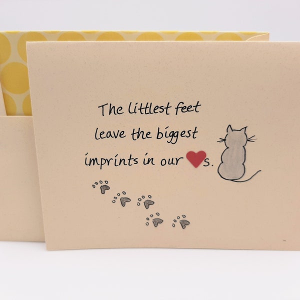 Cat Sympathy Card - Pet Loss - Love of Cat - Cat Bereavement Card - Cat Condolences Card - Pet Loss Card