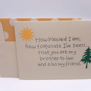 Brother-in-law Card,  Love of Brother-in-law, Brother-in-law Birthday Card,  Brother-in-law as Friend, Father&#39;s Day Card for Brother-in-law