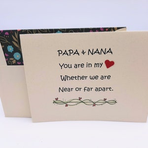 Papa and Nana Card - Grandparents Greeting Card - Love of Papa and Nana - Papa and Nana Anniversary Card - Grandparent Card - Valentine Card