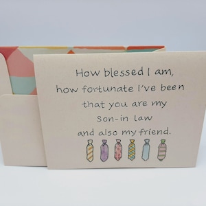 Son-in-Law Card - Son-in-Law Birthday Card - Wedding Card for Son-in-law - Personalized card for Son-in-law - Love of Son-in-law