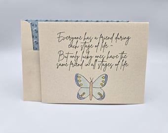 Butterfly Friendship Card, Forever Friend Birthday