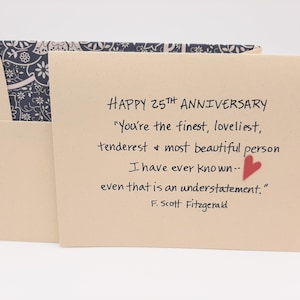 25th Wedding Anniversary - Wedding Anniversary Card - Husband Anniversary Card - Wife Anniversary Card - Spouse Anniversary Card