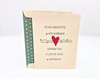 Wedding Card for Daughter, Wishing Well Card, From Parents