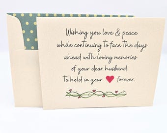 Sympathy Card for Loss of Husband, Bereavement Gift