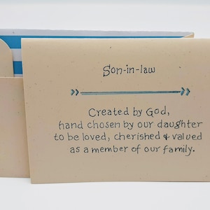 Son-in-law Card,  Son-in-law Birthday, Son-in-law Love, Wedding card for Son-in-law, New Son-in-law Card, Religious Card for Son-in-law
