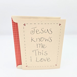 Jesus Loves Me Card - Inspirational Card About Jesus &#39;Love - The Love of Jesus - Encouraging Faith Card