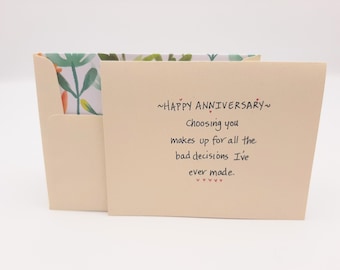 Funny Anniversary Card – Gift for Husband or Wife