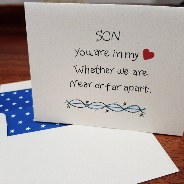 Father's Day for Son - Son Birthday Card - Son Greeting Card - Son Graduation - Long Distance Son - Mother to Son Card - Father to Son Card