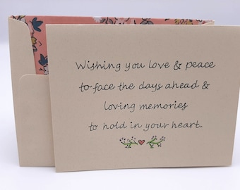 Sympathy Card - Bereavement Card - Condolence Card- Loss of Loved One - Sympathy Card - Sorry for Your Loss - Card for Comfort