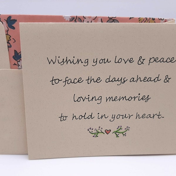 Sympathy Card - Bereavement Card - Condolence Card- Loss of Loved One - Sympathy Card - Sorry for Your Loss - Card for Comfort