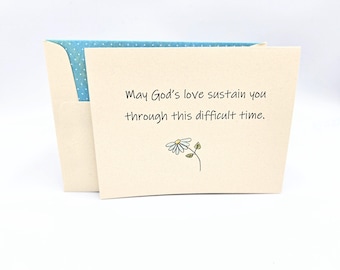God's Love Sustains - Difficult Time - Bereavement Card