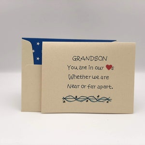 Grandson Birthday Card, Grandson Graduation Card, Grandson Father&#39;s Day Card, Long Distance Grandson, Card from Grandparents to Grandson