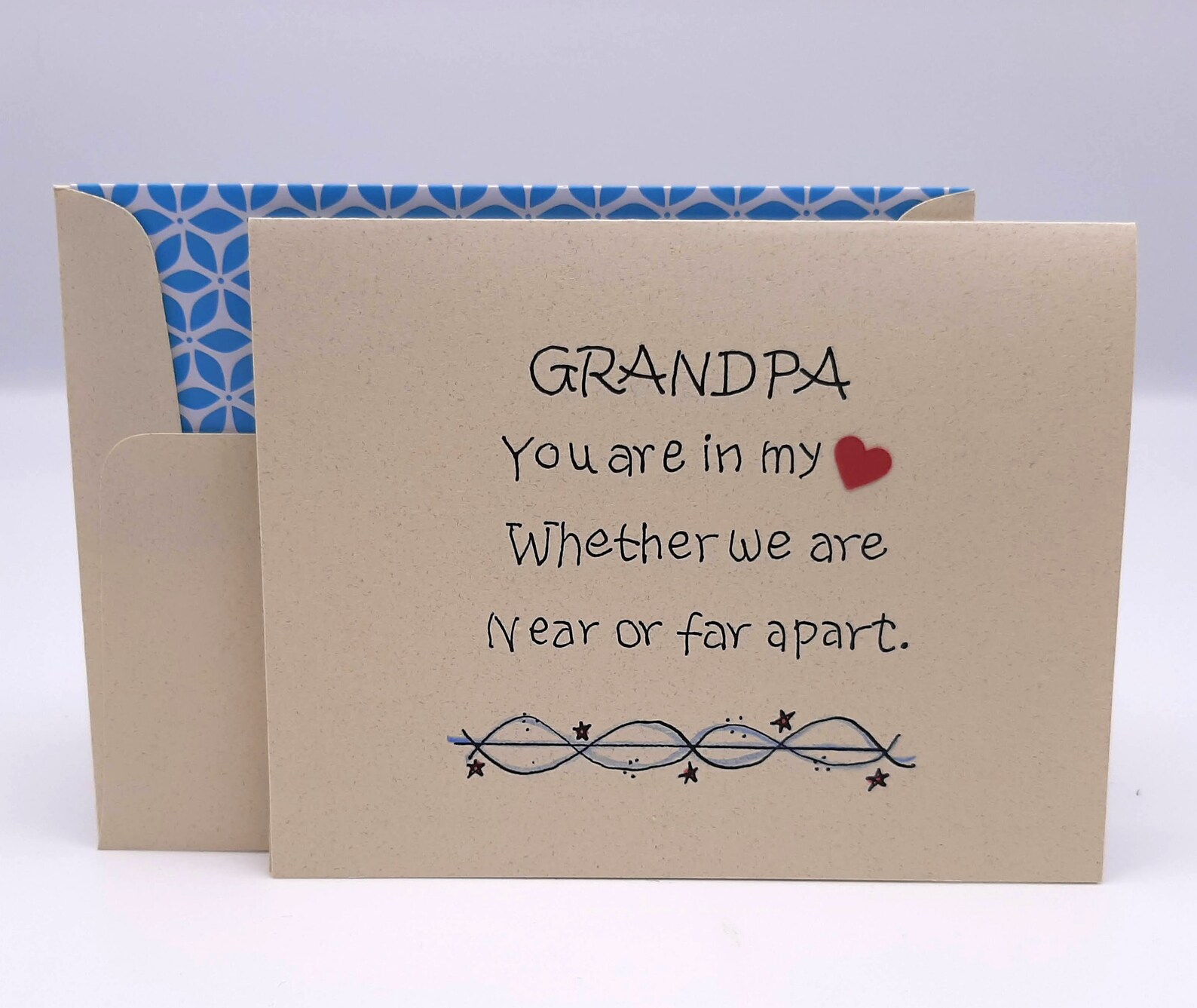 Long Distance Grandpa Card Grandpa Birthday Card Love of Etsy
