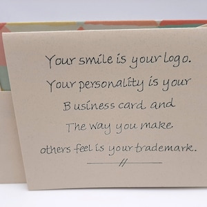 Motivational Card - Trademark Card - Personality Card - Graduation Card - Business Card - New Job Card - Birthday Card