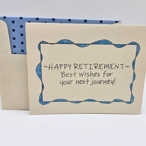 Retirement Card - Leaving Work Card - Card for Retiring Coworker - Retirement Gift - Happy Retirement - Best Wishes for Retirement