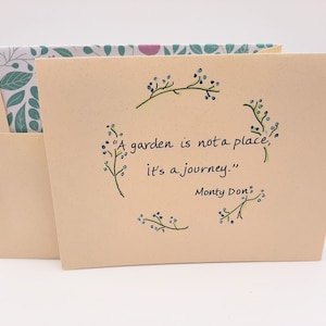 Garden Card - Gardener&#39;s Card - Love of Gardening - Gardening is a Journey - Gardening - Garden Enthusiast