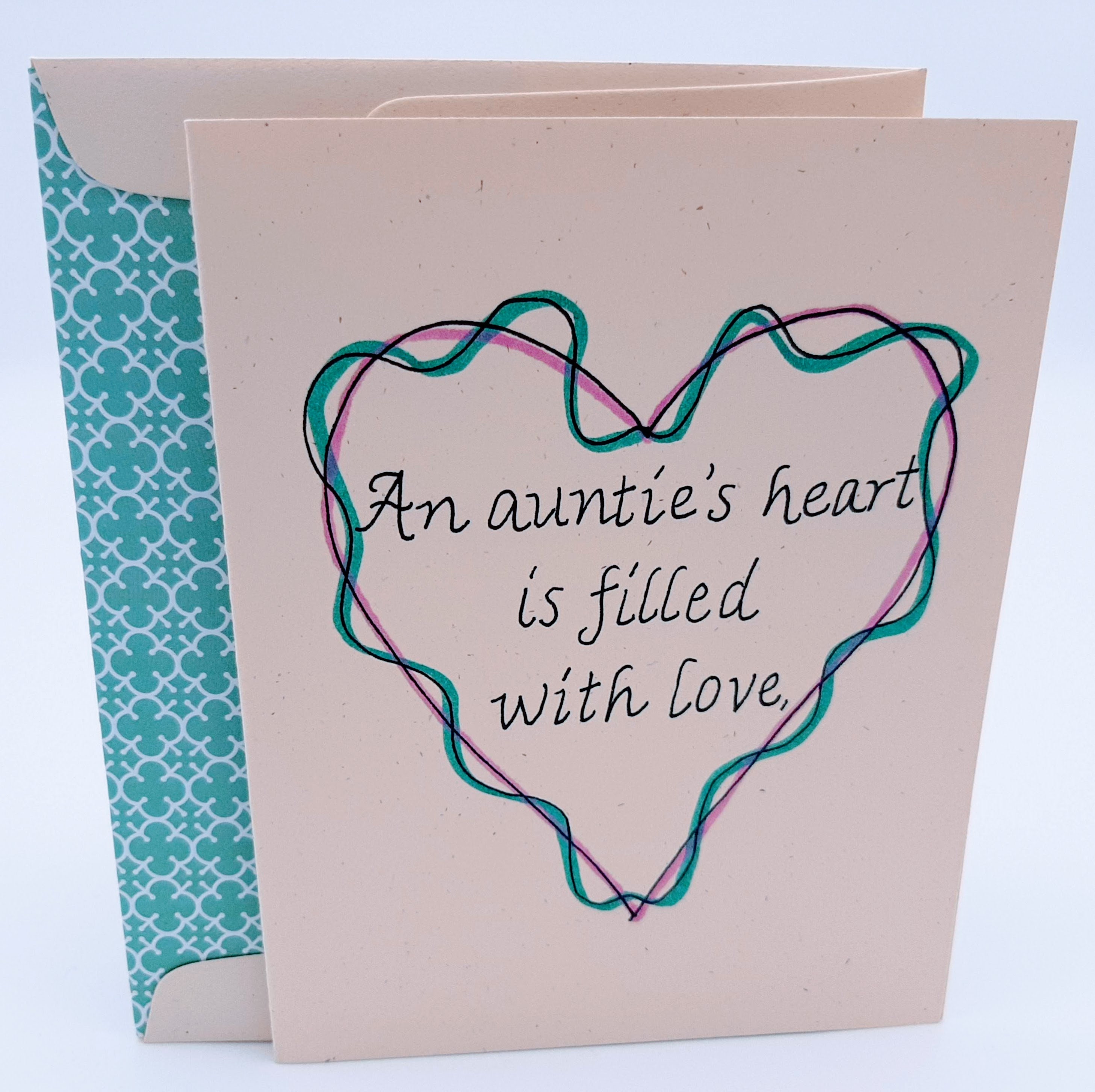 Auntie's Birthday Card Caring Aunt Greeting Card Love Etsy