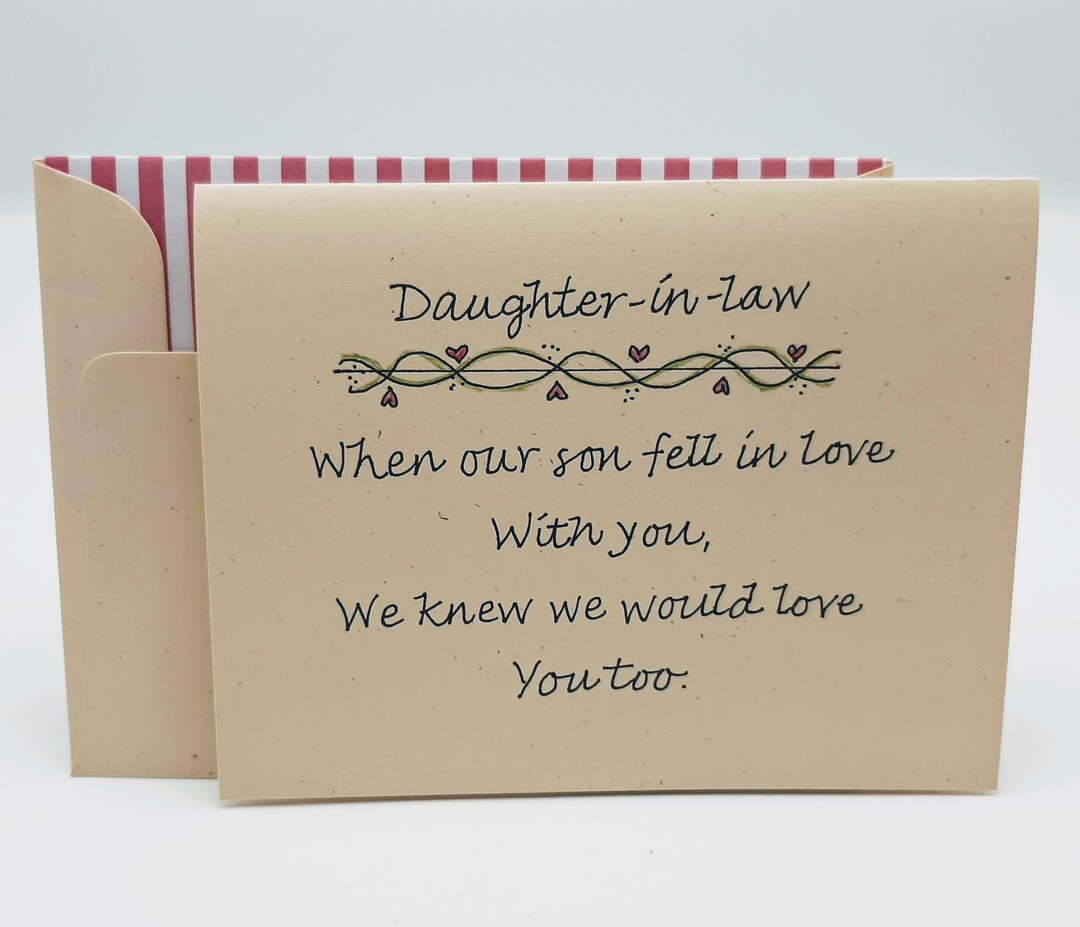 Personalized Card for Inlaw Daughterinlaw Birthday Card Daughterin
