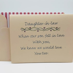 Personalized Card for In-Law - Daughter-in-law Birthday Card - Daughter-in-law Gift - Wedding Card for Daughter-in-law - Bridal Card