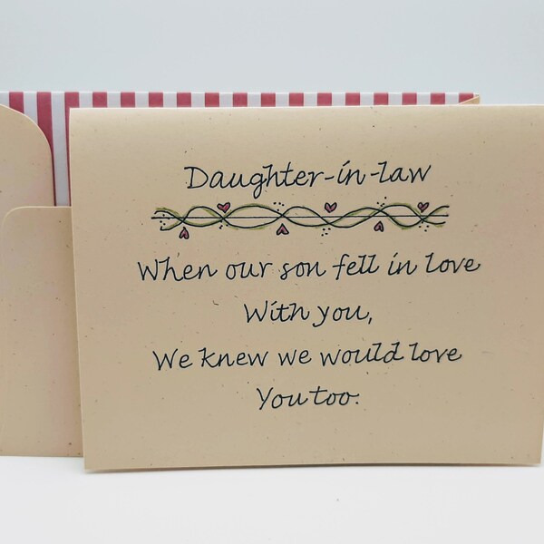 Personalized Card for In-Law - Daughter-in-law Birthday Card - Daughter-in-law Gift - Wedding Card for Daughter-in-law - Bridal Card