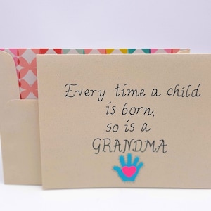 First Time Grandma Card -New Grandma Card - New Grandchild Card -Congratulations for Grandma Card