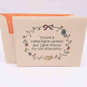 You&#39;re a Remarkable Woman - Friendship Card - Friend Birthday Card - Love of Friend - Encouragement for Friend - Friend Gift - Friendship
