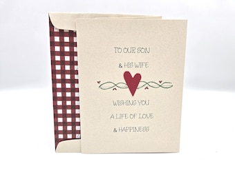 Wedding Card for Son, Wishing You Love, Heart Design