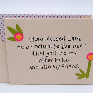 Mother-in-law Card, Mother-in-Law Birthday Card, Wedding Card for Mother-in-law, Love of Mother-in-law, Mother&#39;s Day Card
