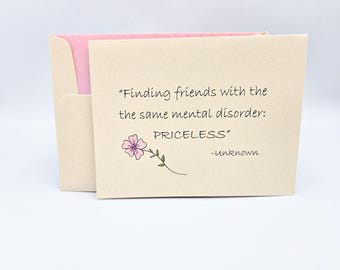 Priceless Friend Card - Crazy Friendship - BFF Birthday Card