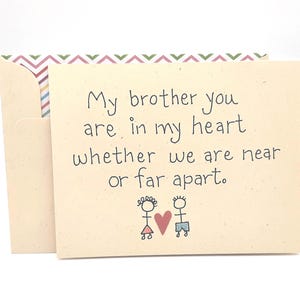 Long Distance Brother Card - Heartfelt Message