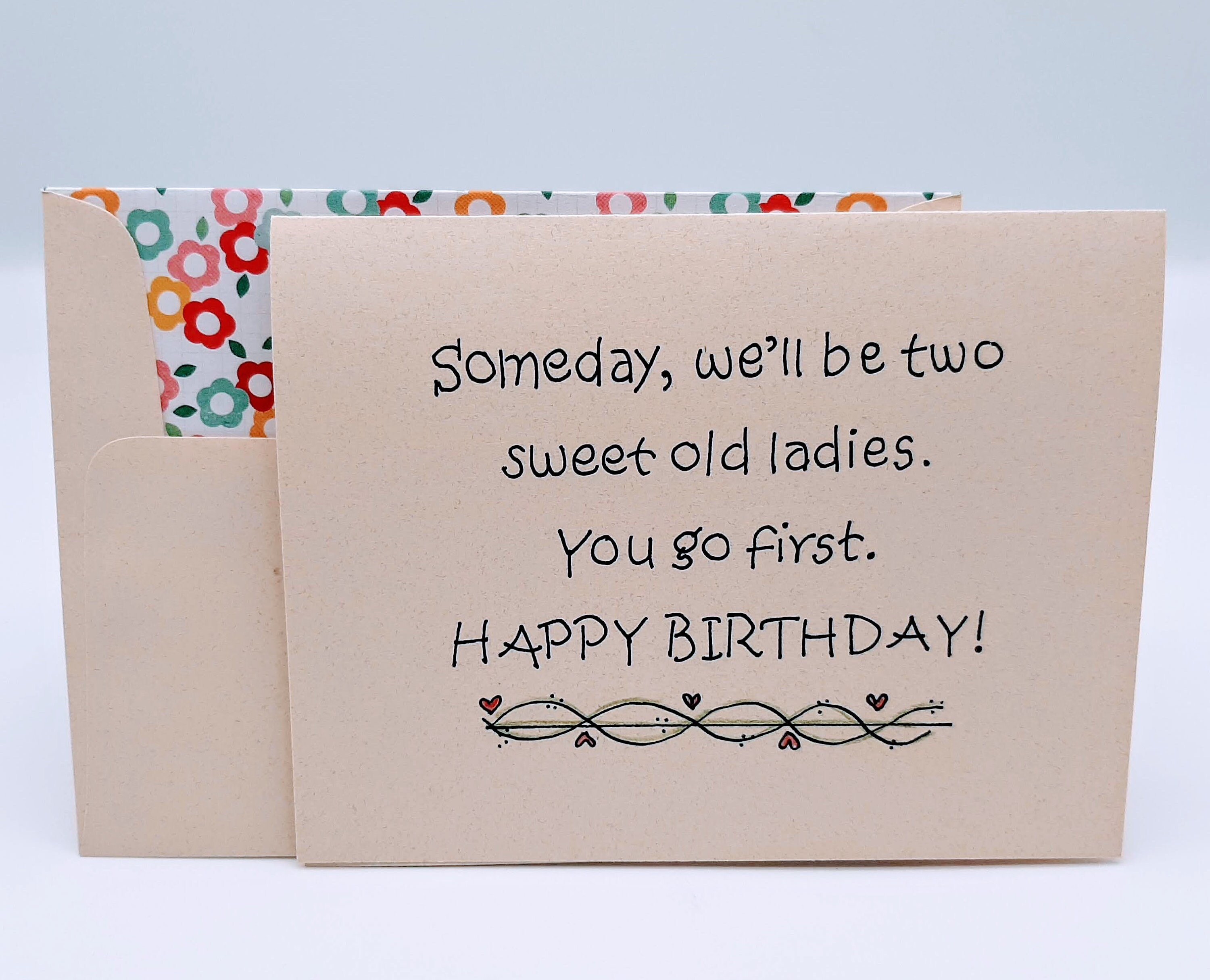Friend Birthday Card Sweet Old Ladies Card Funny Friend - Etsy Finland Friend Birthday Card Sweet Old Ladies Card Funny Friend - Etsy Finland